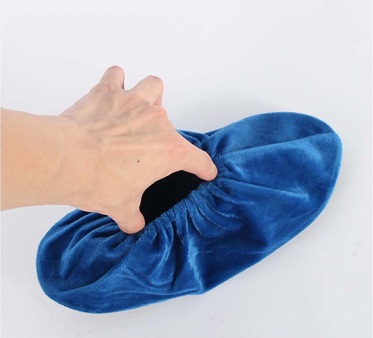 8 Pair Reusable Fabric Overshoes with Flap, Sturdy Shoe Covers