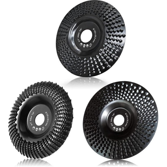 Wood sanding disc 125 mm, 3-piece sanding discs for shaping, sanding and cutting. Wheel for angle grinder,