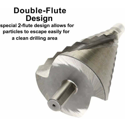 HSS Step Drill Ø 6-60mm - Spiral Large Cone Drill for Metal, Wood, Plastic..DEBUNS