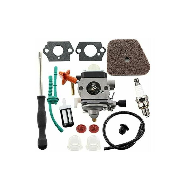 Carburetor Kit for Stihl FS87 FS90 FS100 FS110 FS130 HL95 HL100 HT100 HT101 KM90 KM100 KM110 SP90 Chainsaws, Includes Air Filter and Fuel Line.