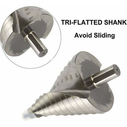 Twist Drill Set 6-60mm for Metal, Wood, Plastic - Compatible with HSS Cone Drills