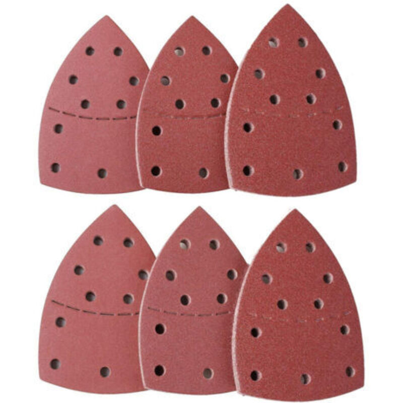 Triangular sandpaper sheets, 40-pack for Bosch PSM 160 A/PSM 80, 105x152mm, grit P40/60/80/120/180, compatible with Bosch