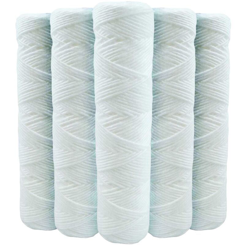 5-Pack 9 3/4 Inch Anti-Sediment Water Filter Cartridges - 20 Micron Compatible with 10 Inch Filter_MGF