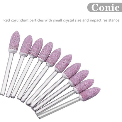 100pcs Abrasive Polishing Mounted Stone Rotary Tool Grinding Wheel for Dremel Rotary Tool 3mm Shank..DEBUNS
