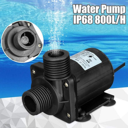 DC 12V Brushless Submersible Water Pump for Fountain Pool Solar Circulation, 800L per Hour 5M Lift