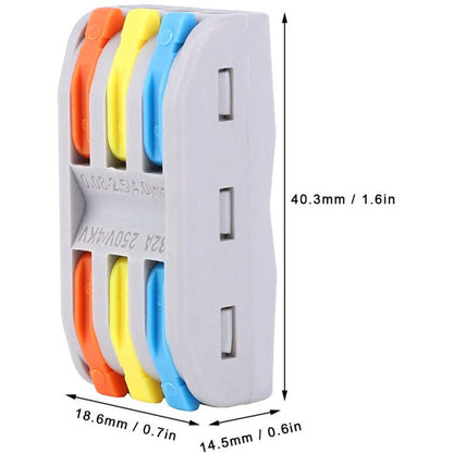 20 Pcs 11 28 AWG PCT-2-3 Electrical Cable Quick Wiring Connector Conductor Terminal Block
