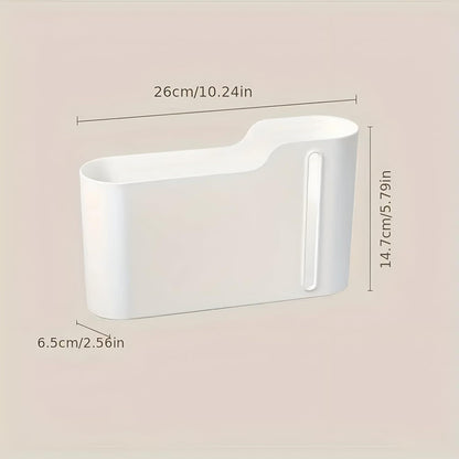 1 Piece Wall Mount Trash Bag Holder Self Adhesive White