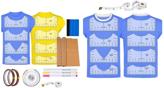 T-Shirt Alignment Ruler Tool with Center Guide for Heat Press and Screen Printing, T-Shirt Alignment Tool for Vinyl Alignment and Shirt Centering