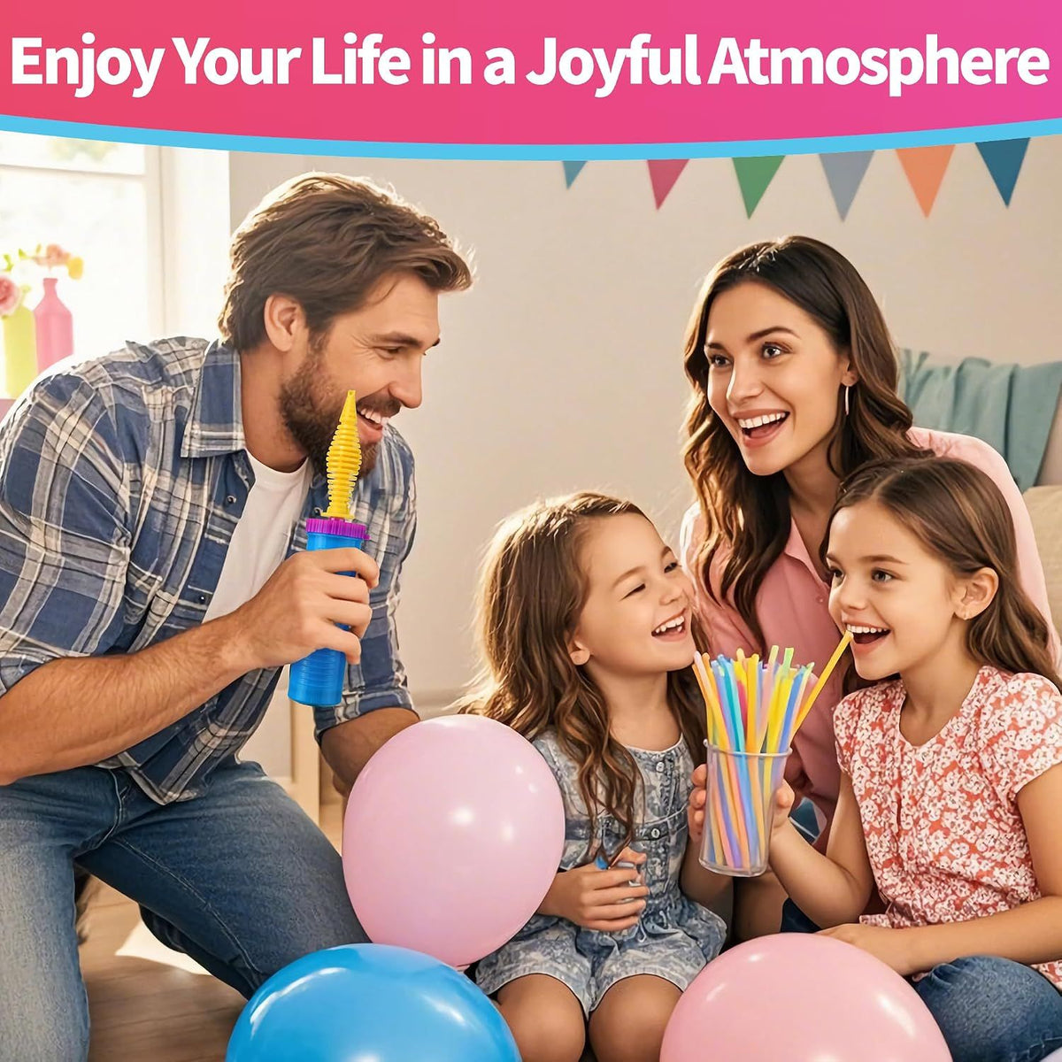 Balloon Pump, Handheld Two Way Dual Action Manual Balloon Inflator, for Balloon Garland Arch Birthday Party Wedding Event Decorations