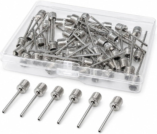 40pcs Ball Pump Needles, Stainless Steel Air Inflation Needle Kit with Storage Box for Basketball Football Soccer Ball