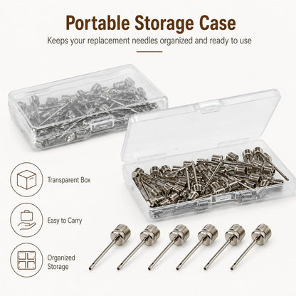 40pcs Ball Pump Needles, Stainless Steel Air Inflation Needle Kit with Storage Box for Basketball Football Soccer Ball