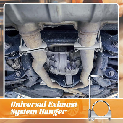 1 Pcs 2.5 Inch Universal Exhaust Clamp with Hanger, Made of Heavy-duty Clamp with Rear Muffler Hanger Exhaust Pipe for Cars, Trucks Pipes