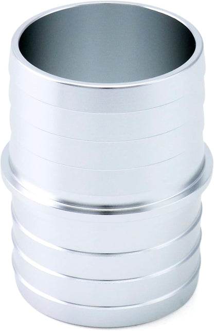 Hose Barb Fittings, 2 Pack 1-1/2" to 1-1/2" Inch Aluminum Alloy Hose Barbed Splicer Mender Union Coupler Fitting Coolant Intercooler Heat Exchanger Fluid/Oil/Fuel