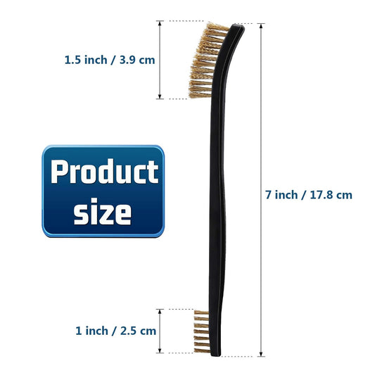 Scratch Brush Set for Gun Cleaning, Double-Ended Wire Bristle Brushes 9 Packs, All Purpose Gun Cleaner Kit, Handy Brass Scrub for Cleaning Welding Slag/Paint/Rust/Dirt