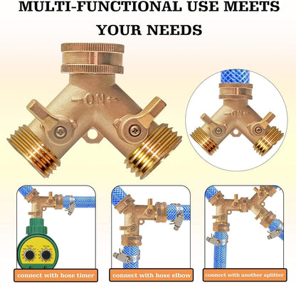 4" Twist Hose Nozzle + 2 Way Hose Splitter with Hose Extension