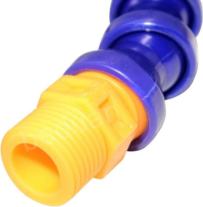 1/2" Thread Water Oil Coolant Hose Pipe Plastic Adjustable Flexible Cooling Tube for Hydraulic Machinery/Water Cooling System (Pack of 10)
