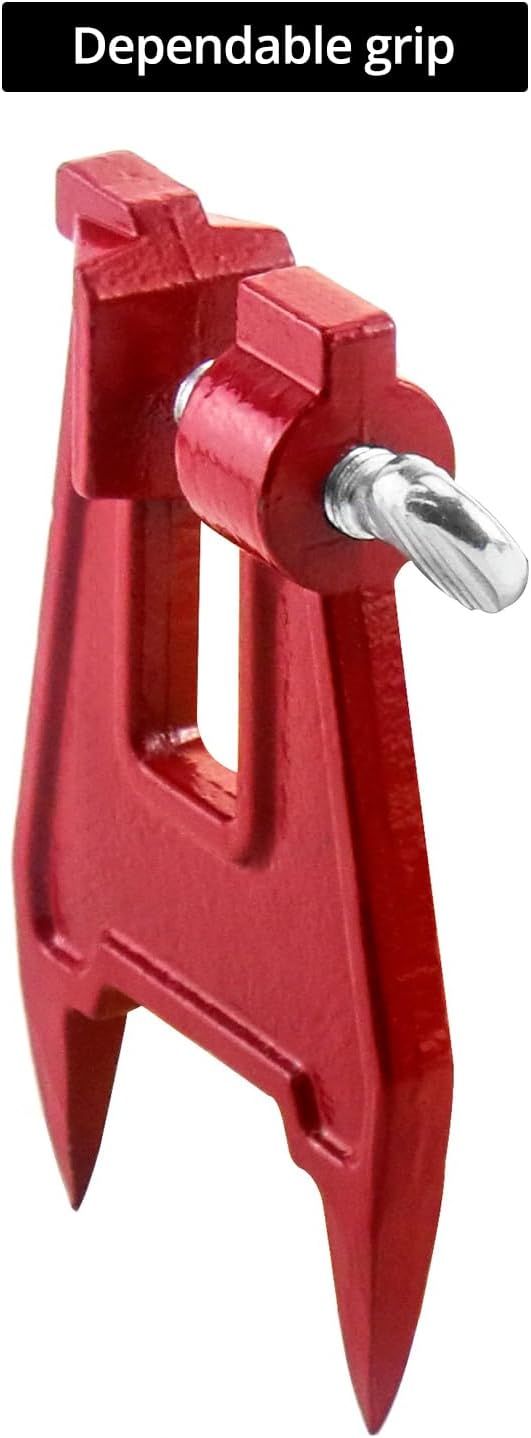 Chainsaw Stump Vise, 2 Pack Chainsaw Sharpening Accessory, Chainsaw Filing Vise, for Sharpening Saw Chain, Red