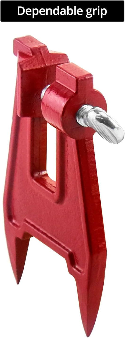 Chainsaw Stump Vise, 2 Pack Chainsaw Sharpening Accessory, Chainsaw Filing Vise, for Sharpening Saw Chain, Red