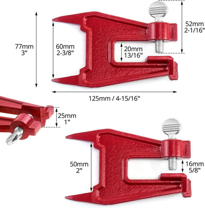 Chainsaw Stump Vise, 2 Pack Chainsaw Sharpening Accessory, Chainsaw Filing Vise, for Sharpening Saw Chain, Red