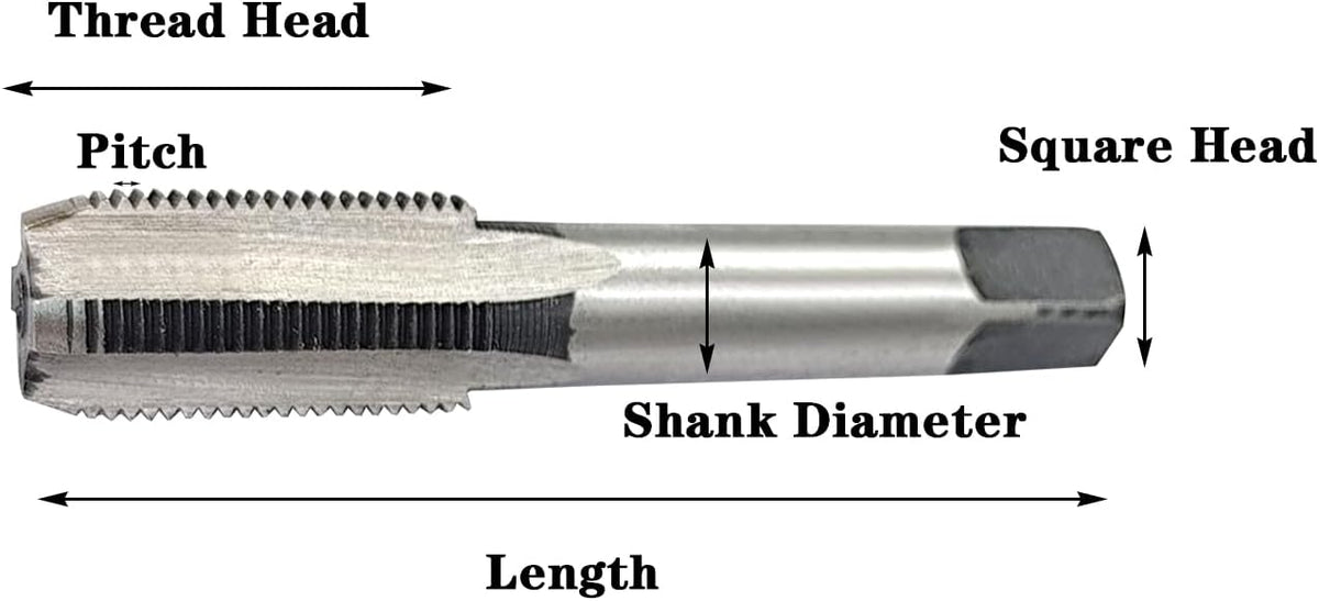 M10 X 1.5 Metric Hand Tap,1 Pair Threading Hand Tap Alloy Tool Steel Right Hand