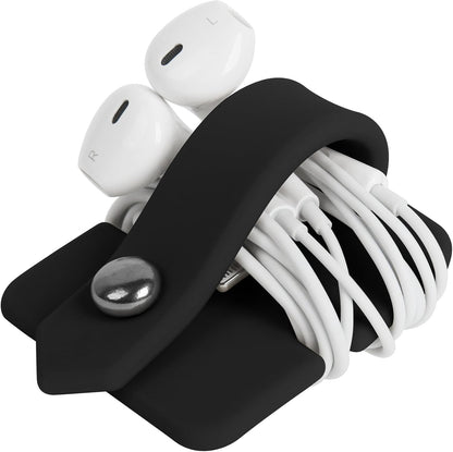 Silicone Earphone Organizer Earphone Wrap Winder Headphone Cord Organizer Wrap Winder Manager/Cable Winder 2 Pieces
