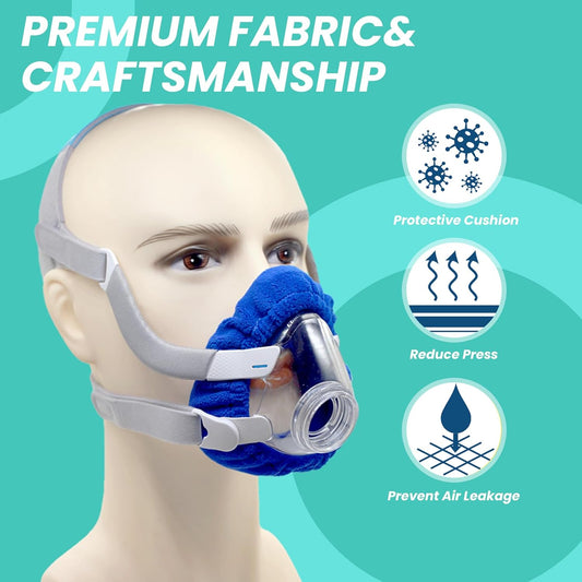 6-Pack Medium CPAP' Mask Liners Complitable for Resmed F20 Full Face Mask Cushions, Ultra-Soft Micro-Fleece Reduces Air Leaks & Pressure Marks, Reusable Mask Covers, Breathable for All-Night