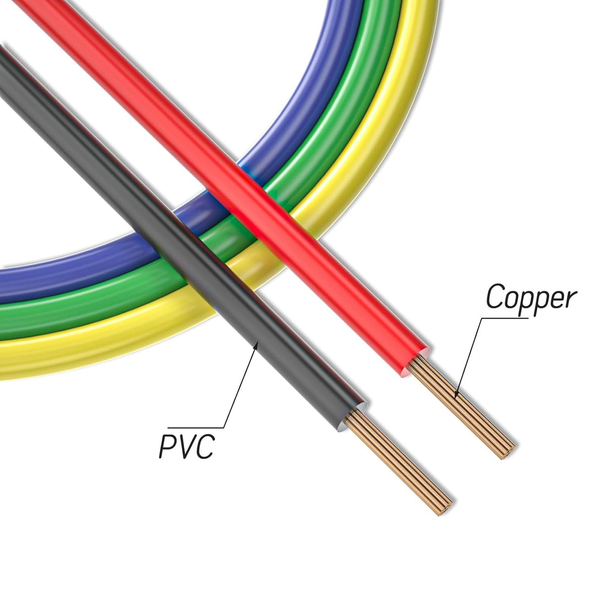 5PCS Alligator Clips Test Leads Dual Ended Crocodile Wire Cable with Insulators Clips Test Flexible Copper Cable for Electrical Testing 6.56ft/2m