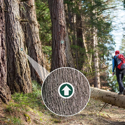 36 Piece Trail Markers Bright Reflective Green Signs Marking Reflectors for Hiking Hunting Camping Backpacking Walking Driveway Office New Place, Easy to Mount