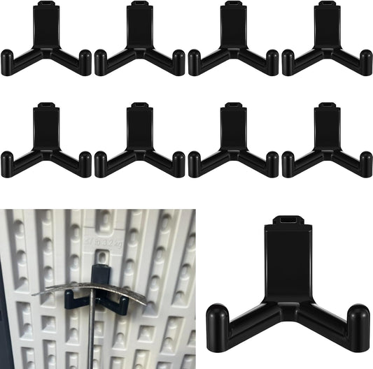 10 Pcs Tool Hook for Shed Accessories, Plastic ABS Tool Hooks Compatible with Lifetime Shed 60305 60118 60127 60138 60141 Etc Not Work on Any Sheds with Horizontal Siding (Black)