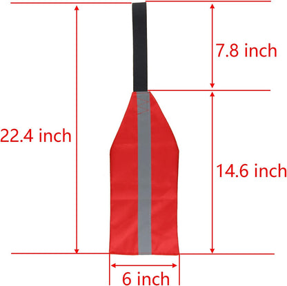 2 Pieces Travel Warning Flag Safety for Kayak