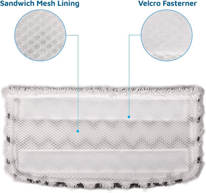 4-Pack Microiber Mop Pads Reills Compatible with Shark Steam Mop S1000 S1000A S1001C S2001, Washable & Reusable Replacement Pads or Hardwood, Tile, and Stone loors