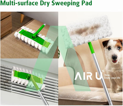 1 Handle with 30 Count Duster Reill or Swier Duster + 30 Count Dry Sweeping Pads Reill or Swier Sweep and Mop