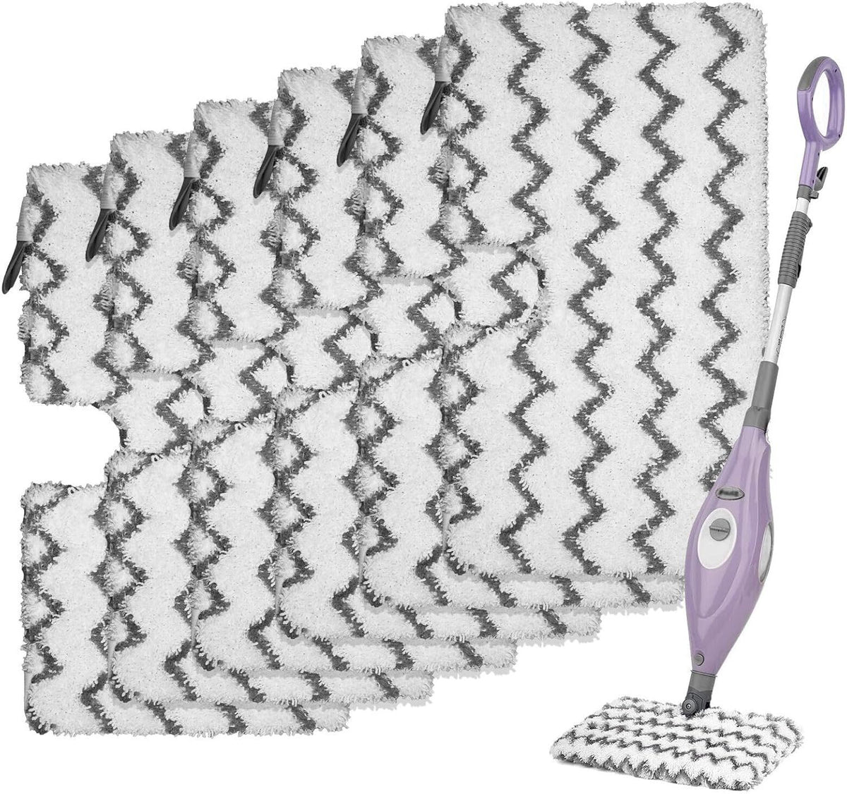 6 Pack S3501 S3601 Steam Mop Replacement Pads or Shark S3501 S3601 S3550 S3801 S3901 S3601D S3801CO S3901D S3455K S2902 SE450 Steam and Scrub Pocket Mop Steamer Pads Washable