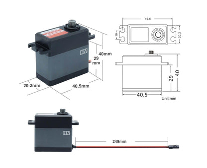 Model Servo Durable Practical Universal Eco-friendly High Hardness Multipurpose Plastic/Metal High-speed 36KG Large Torque Accessories