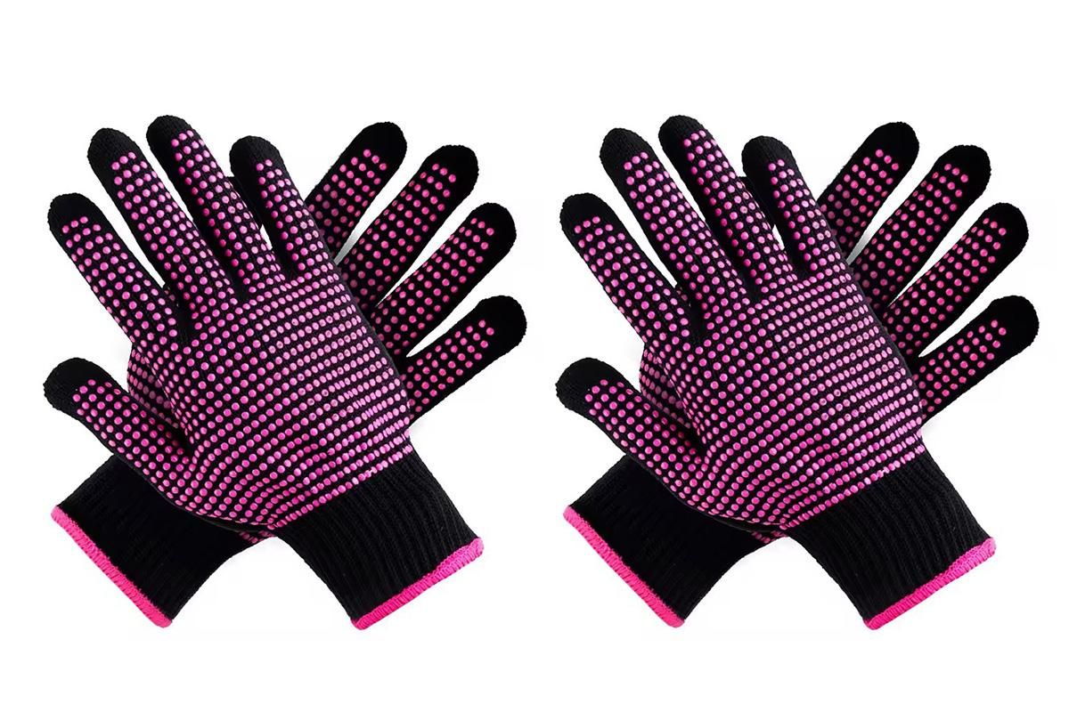 2 Pack Heat-Resistant Styling Gloves for Curling Irons and Hot Brushes