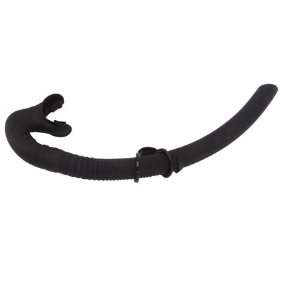 Diving Breathing Tube Foldable Soft Mouthpiece Silicone Freediving Snorkel for Spearfishing Swimming Snorkeling Black