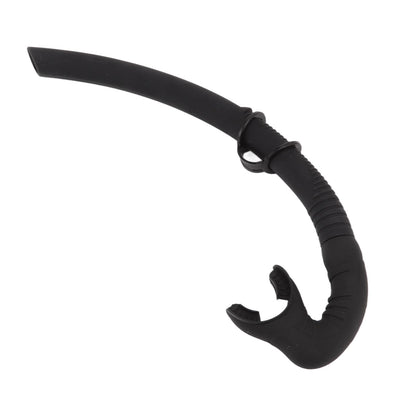 Diving Breathing Tube Foldable Soft Mouthpiece Silicone Freediving Snorkel for Spearfishing Swimming Snorkeling Black