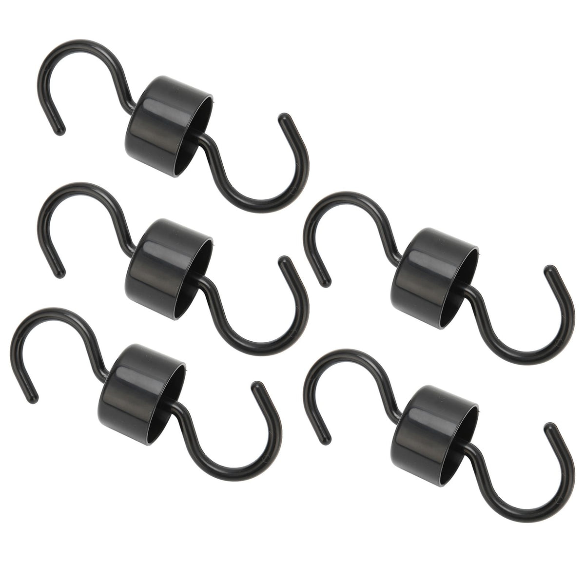 5Pcs Bird Feeder Hooks Black ABS Sturdy Easy Install Beautiful Ant Prevention Hooks for Garden