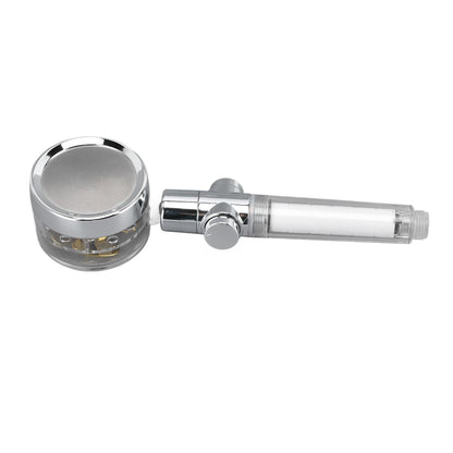 Propeller Shower Head Vortex Hydro Jet 360° Rotating Handheld with Pause Switch Filter G1/2