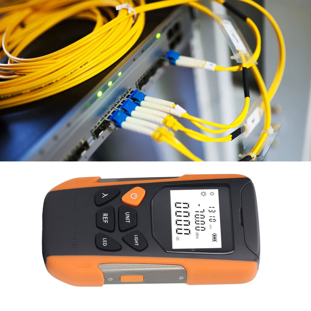 Fiber Optic Cable Tester Portable Optical Fiber Power Meter 30 Km Optical Attenuation Tester Power Meter