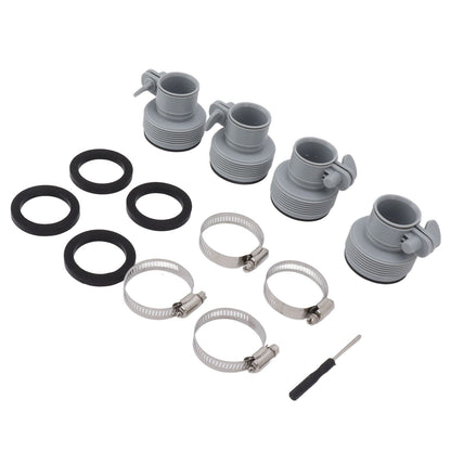 Type B Hose Adapter with Collar Replacement for Intex FIT ARU Threaded Pumps Type B Pool Clamp On Fittings Converter Pool Accessory