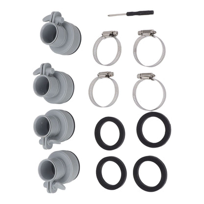 Type B Hose Adapter with Collar Replacement for Intex FIT ARU Threaded Pumps Type B Pool Clamp On Fittings Converter Pool Accessory