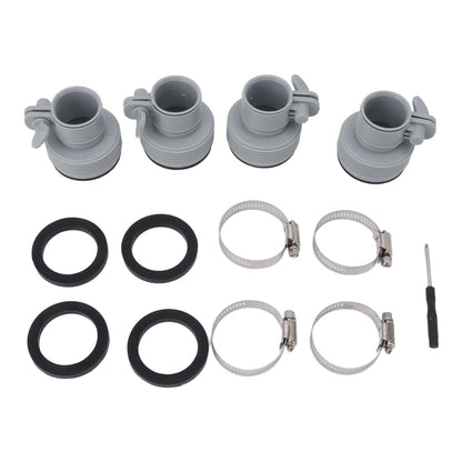 Type B Hose Adapter with Collar Replacement for Intex FIT ARU Threaded Pumps Type B Pool Clamp On Fittings Converter Pool Accessory