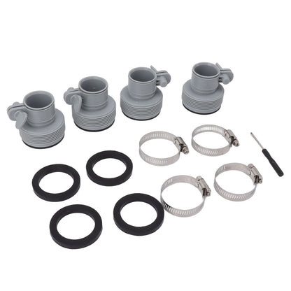 Type B Hose Adapter with Collar Replacement for Intex FIT ARU Threaded Pumps Type B Pool Clamp On Fittings Converter Pool Accessory