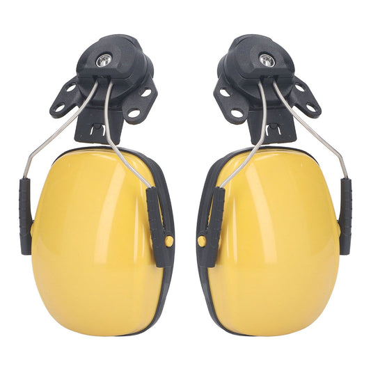1 Pair Safety Helmet Ear Muff Noise Reduction Helmet Hard Hat Hearing Protection Earmuff for Construction Site