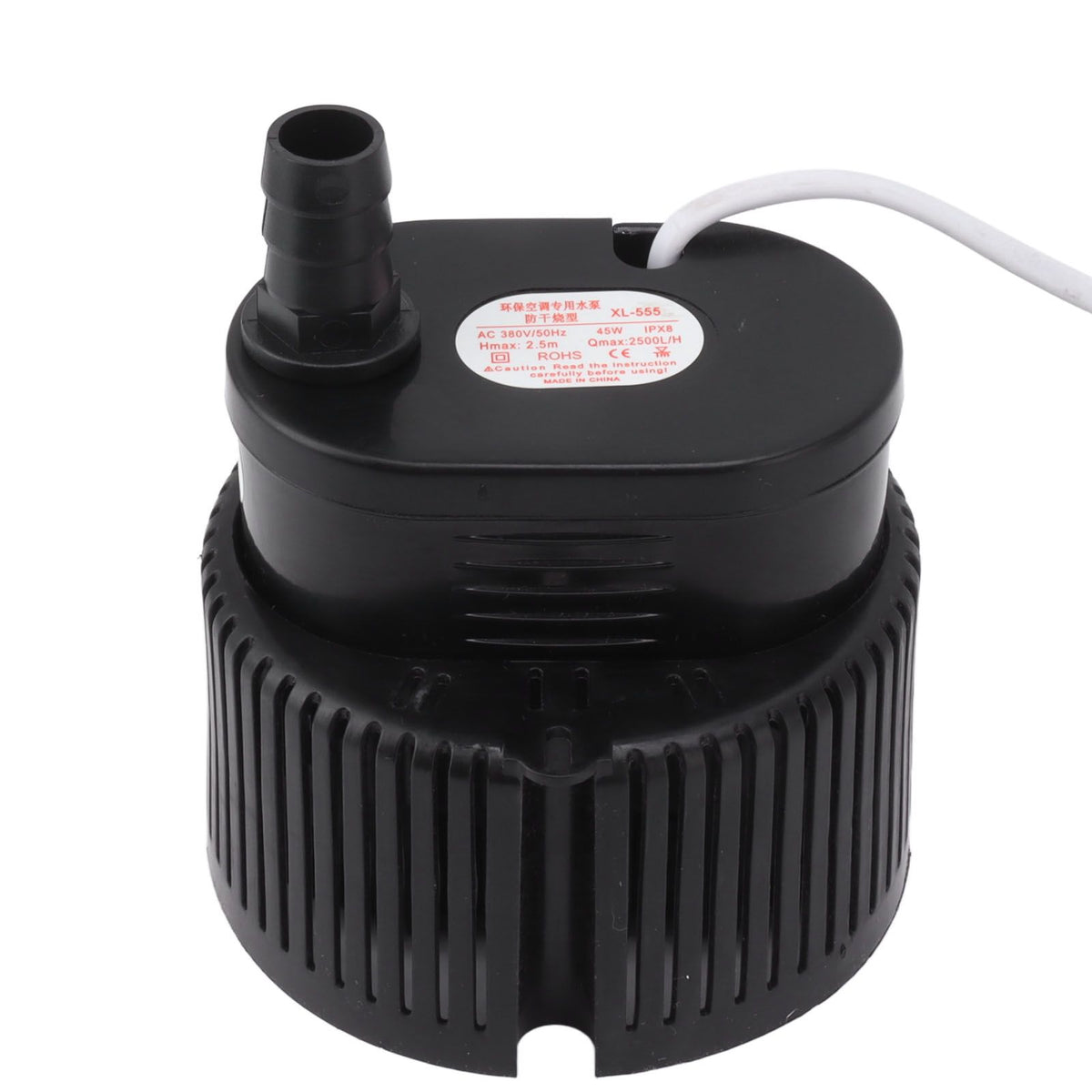 Submersible Pump 45W 380V Low Noise Stable Output Plastic Casing Quiet Water Pump for Garden Aquarium Fountain