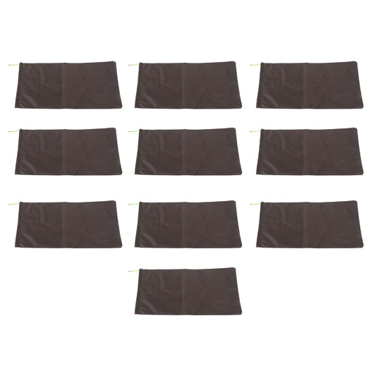 10PCS Sandless Sand Bags Drawstring Flood Water Barriers Polyester 9.8x19.7in Dam Bag for Basement Garage Anti Flood Coffee