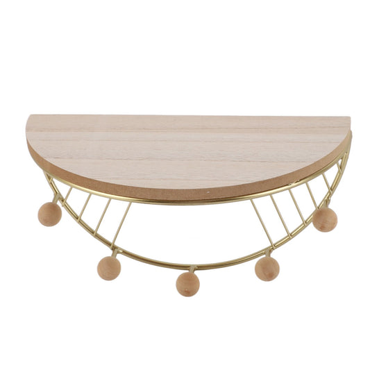 Modern Wall Shelves Fan Shaped Textured Exquisite Floating Shelves for Living Rooms Bedrooms Study Rooms Gold