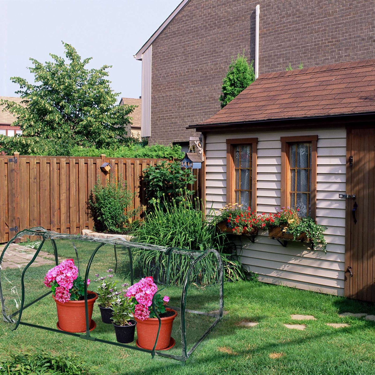 Warm Plastic Film Small Warm House Outer Cover Greenhouse Plant Greenhouse Rainproof House Garden Greenhouse