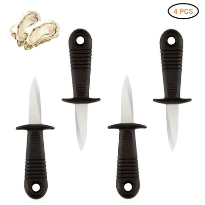 4Pcs Stainless Steel Oyster Cutter with Non Slip Handle Seafood Special Tools